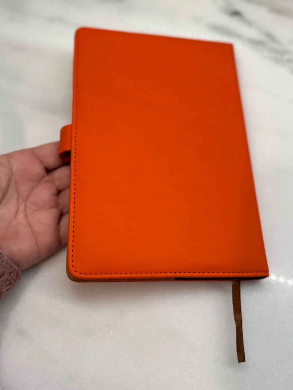 Hermes Orange notebook with pen. Bonus dustbag!
